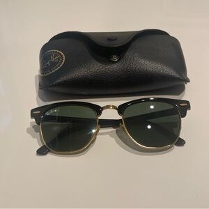 Ray-Ban Black and Gold Sunglasses